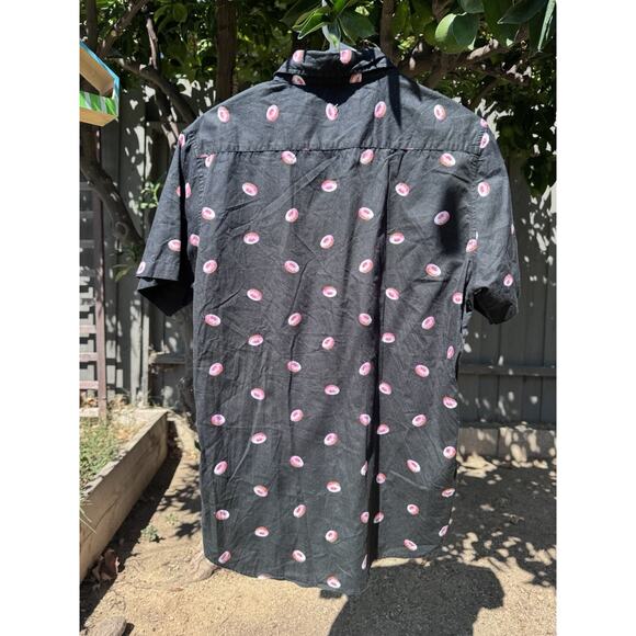 Hawaii Molokai Surf Co. Pink Donut Button Up Men’s Medium - Picture 3 of 4